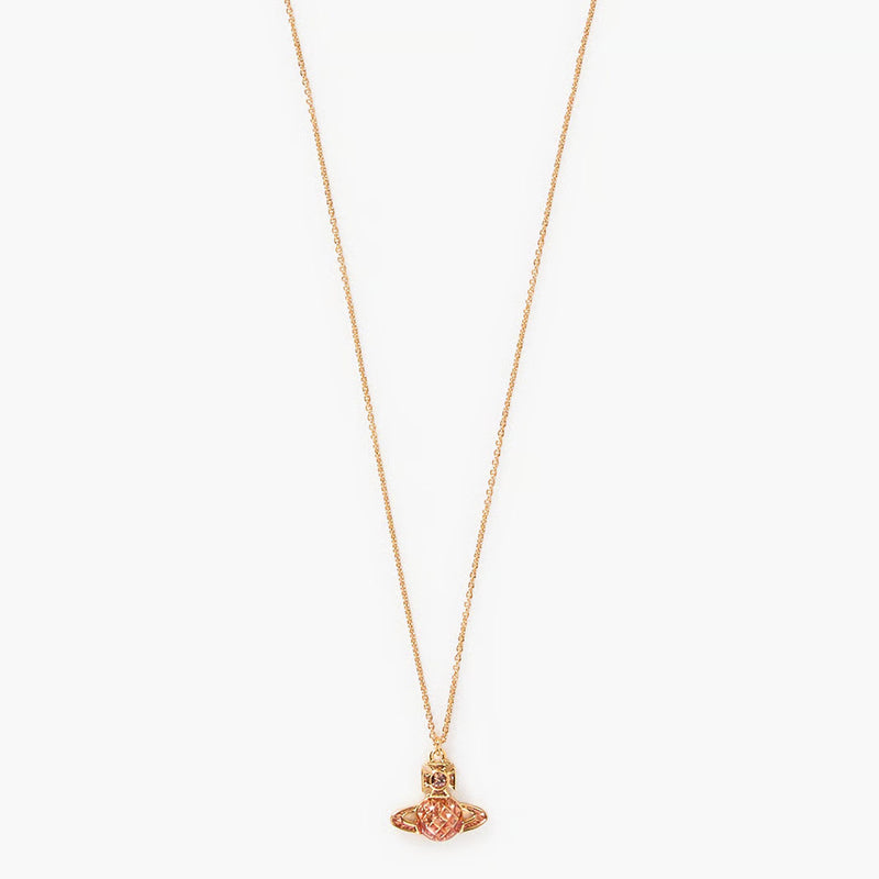Vivienne Westwood Mashita Pendant Orange Necklace, Gold Plated