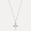 Vivienne Westwood Olympia CZ Drop Pendant, Platinum Plated