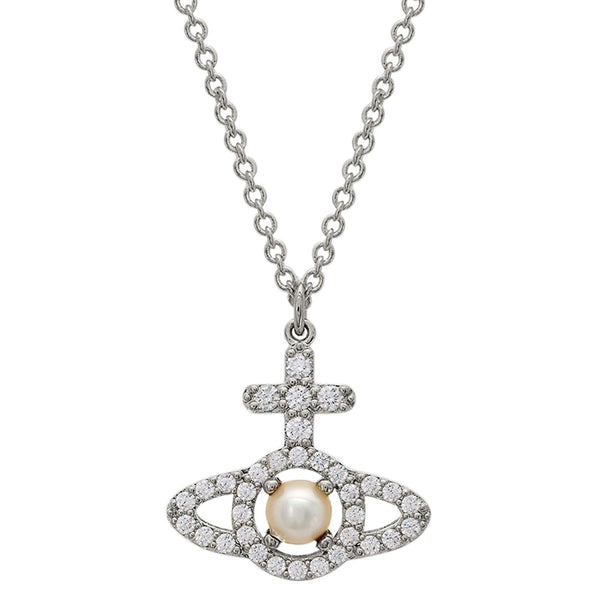 Vivienne Westwood Olympia Pearl Pendant, Platinum Plated – David