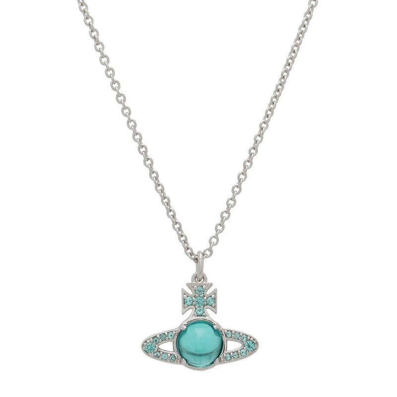 Vivienne Westwood Petulla Light Turquoise Pendant, Platinum Plated
