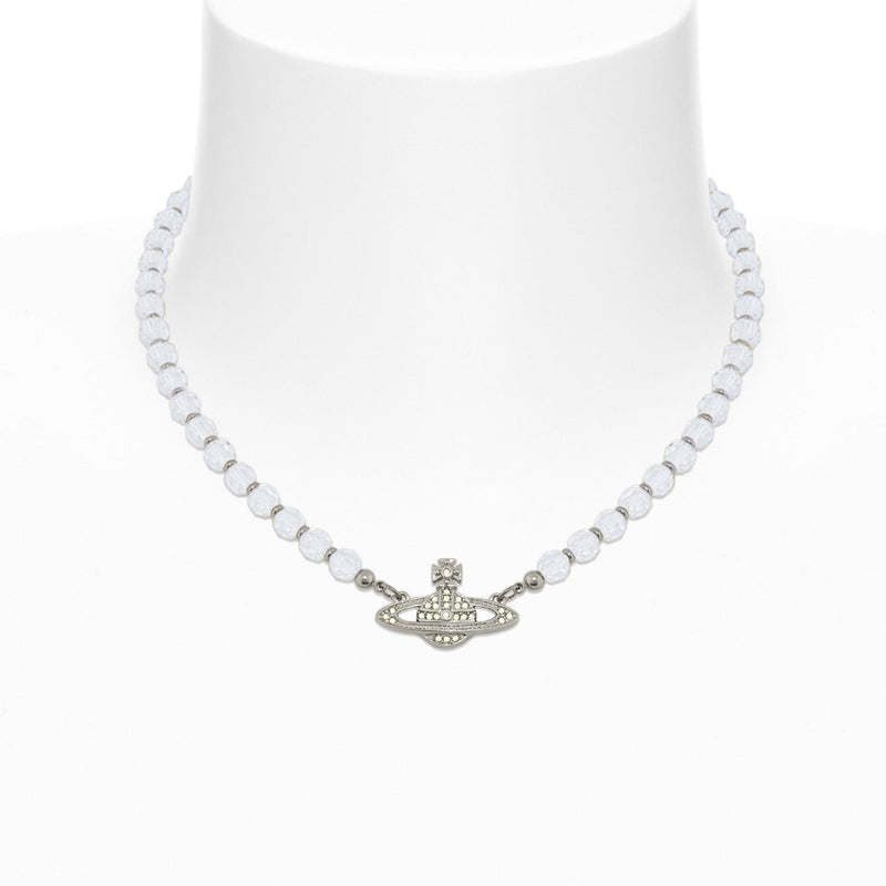 Vivienne Westwood Messaline Jonquil Crystal Choker, Platinum Plated