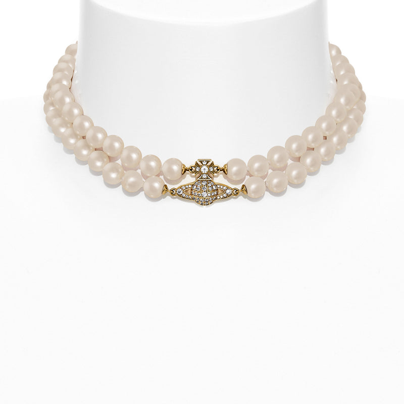 Vivienne Westwood Graziella Pearl Choker, Gold Plated