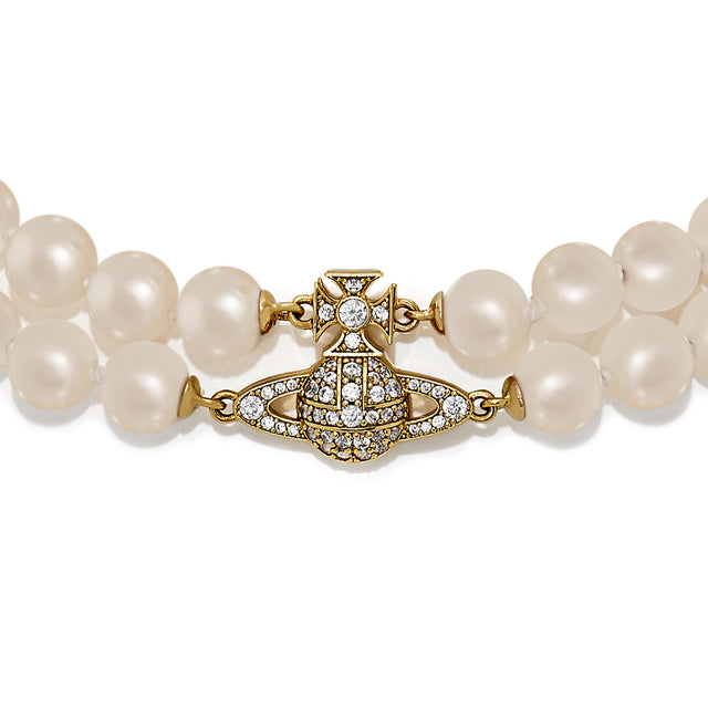 Vivienne Westwood Graziella Pearl Choker, Gold Plated