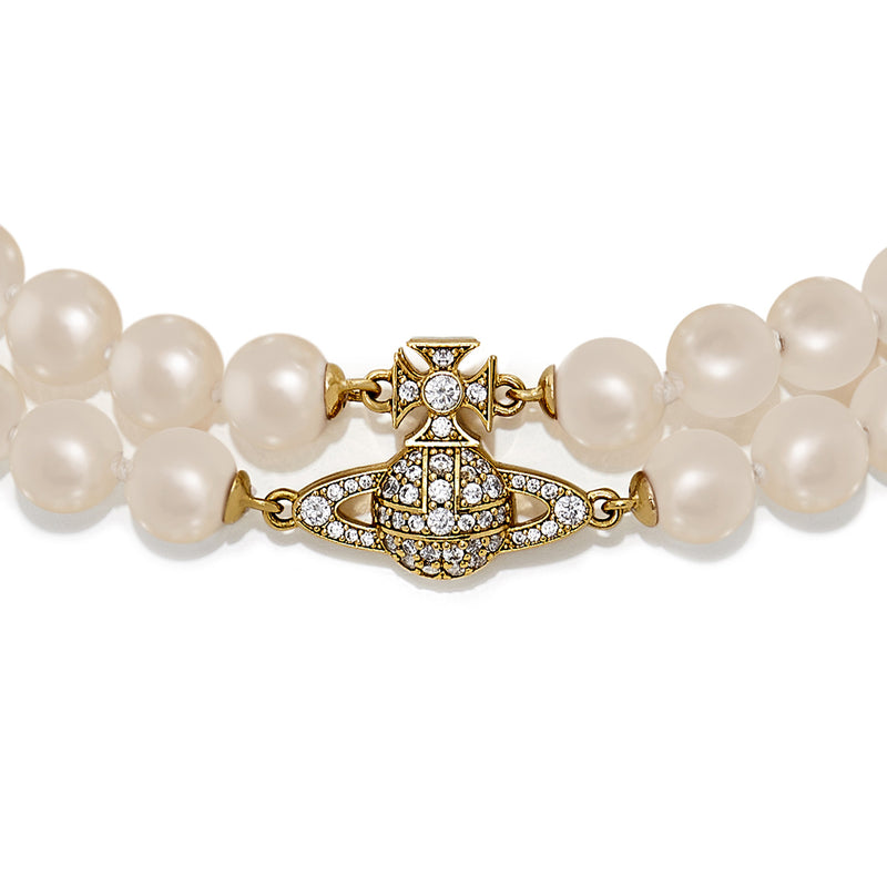 Vivienne Westwood Graziella Pearl Choker, Gold Plated