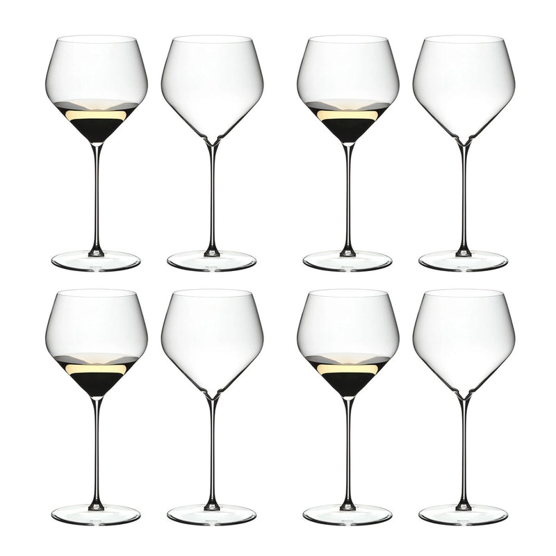 Riedel Veloce Chardonnay Glasses, Set of 8