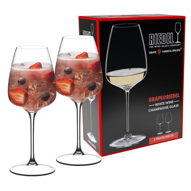 Riedel Grape@RIEDEL White Wine/Champagne Glass/Rose/Spritz Glasses (Pair)