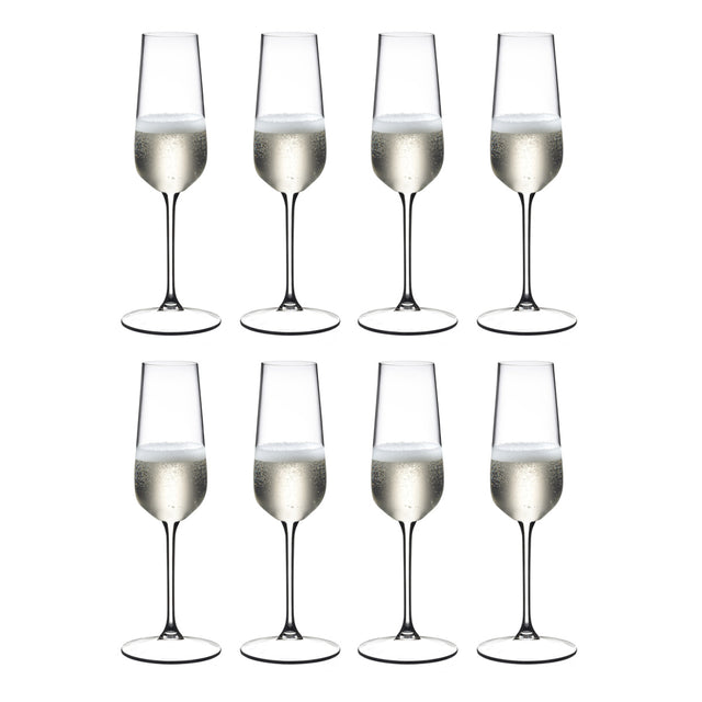 Riedel Grape@ Champagne Flutes, Set of 8