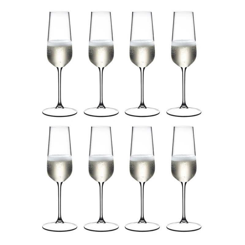 Riedel Grape@ Champagne Flutes, Set of 8