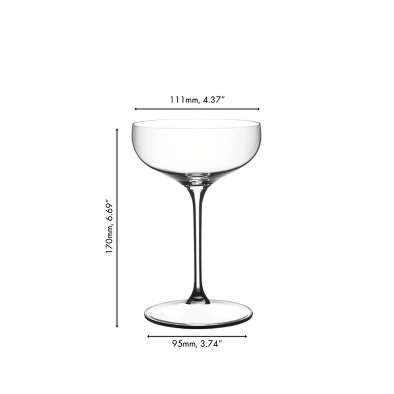Riedel Grape@ Coupe/ Cocktail Glasses, Set of 8