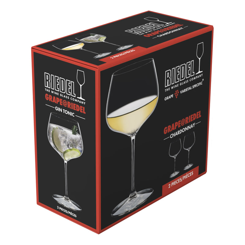 Riedel Grape@ Chardonnay / Gin Tonic Glasses, Set of 8
