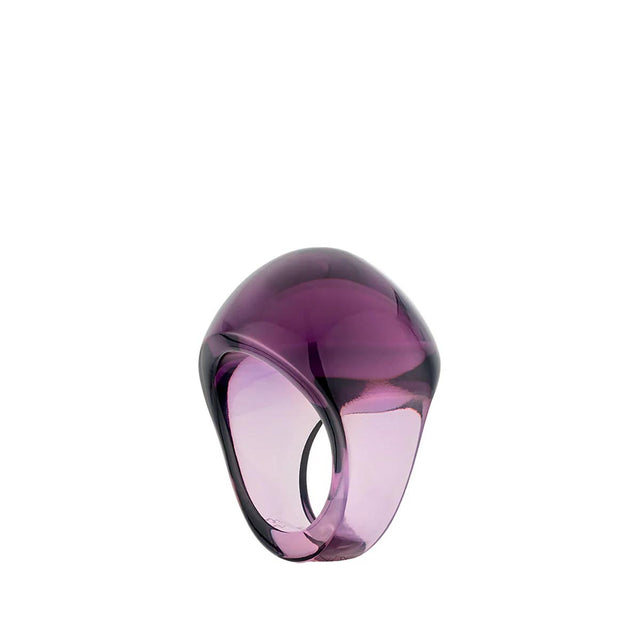 Lalique Cabochon Purple Ring, Size 54