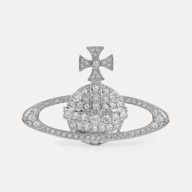Vivienne Westwood Bas Relief Brooch, Silver Tone Plated