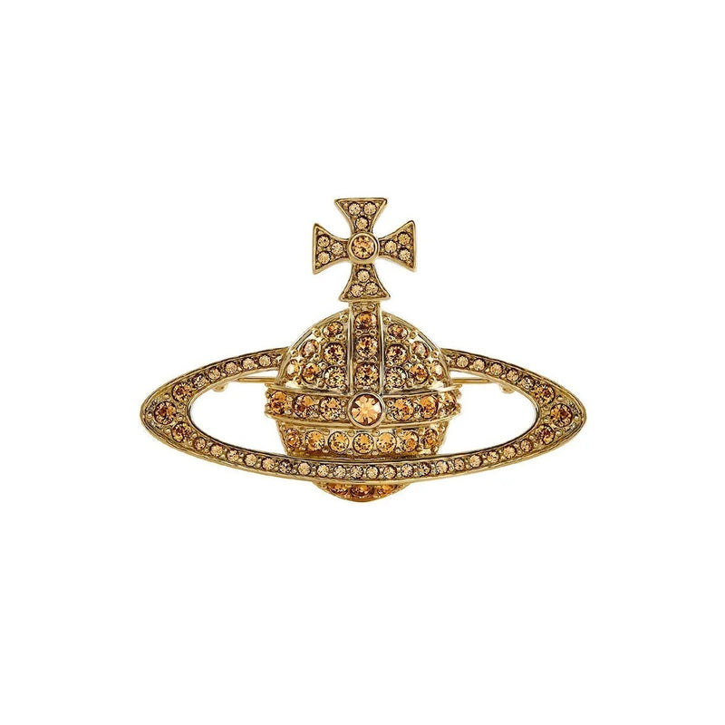 Vivienne Westwood Mini Bas Relief Brooch, Gold Plated