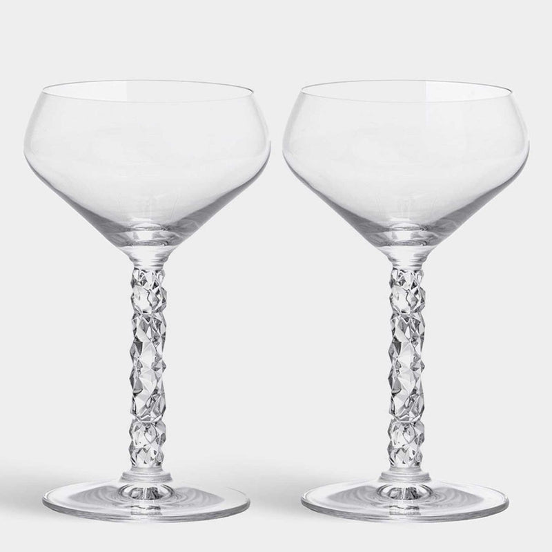 Orrefors Carat Coupe Glass, Set of 2
