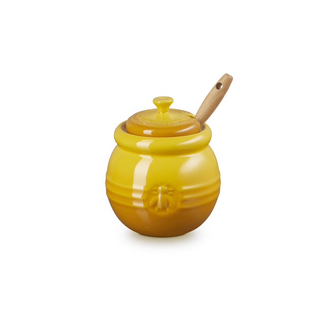 Le Creuset Stoneware Honey Pot 450ml and Dipper Nectar