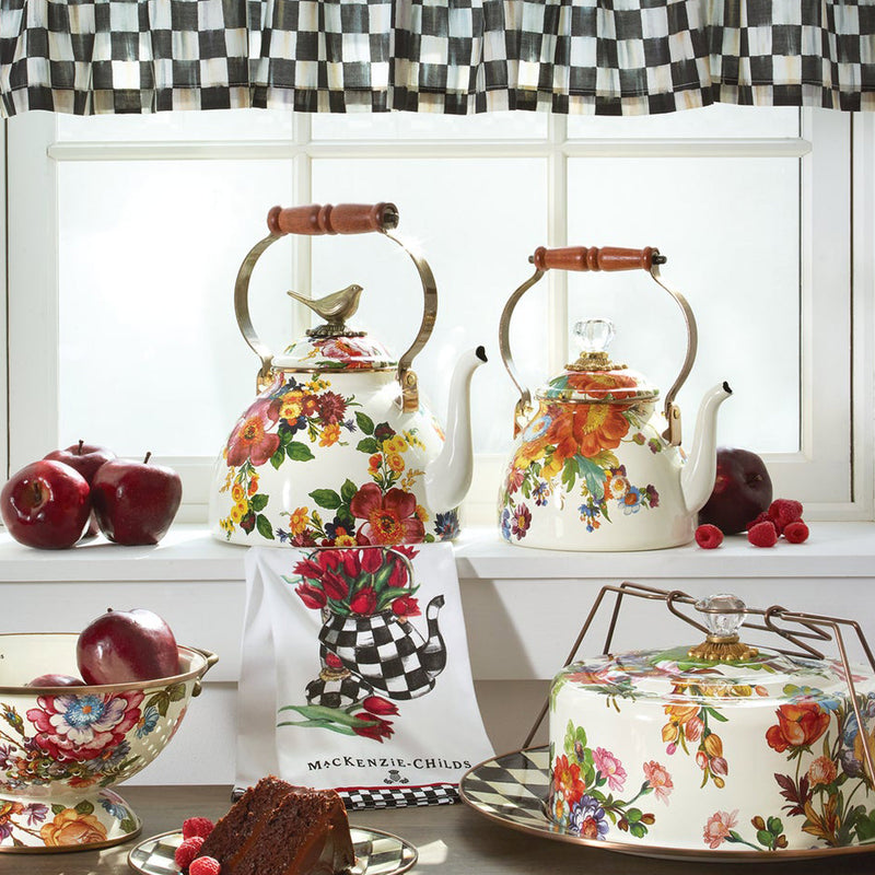 Mackenzie-Childs Tulip Tea Kettle Dish Towel