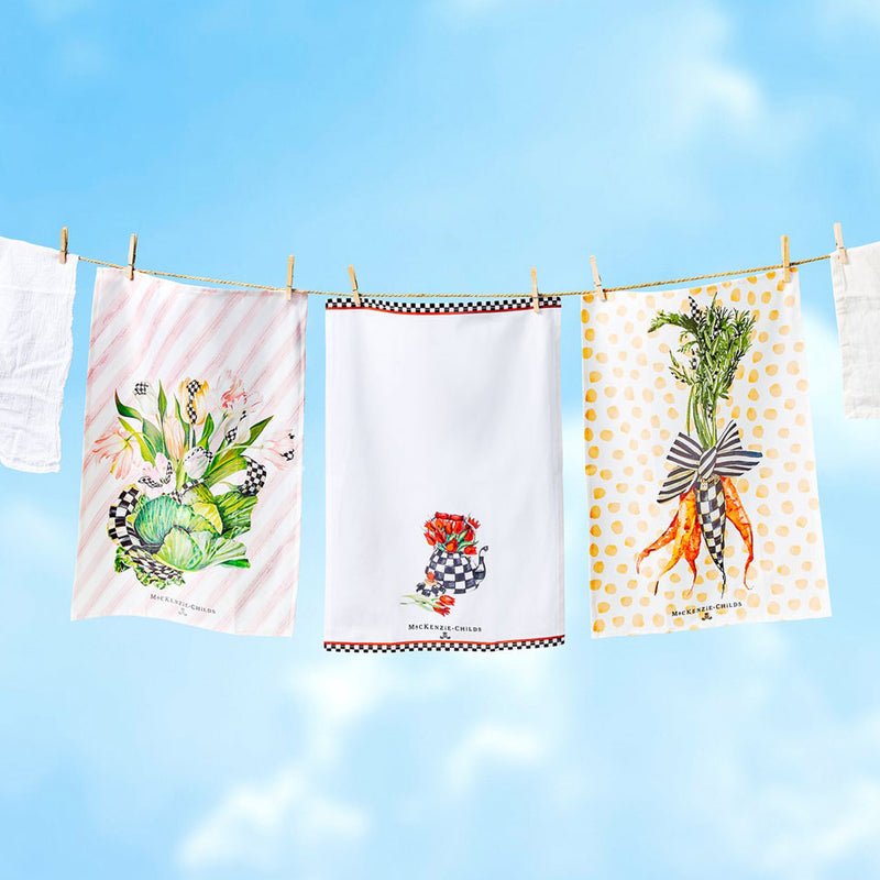 Mackenzie-Childs Tulip Tea Kettle Dish Towel
