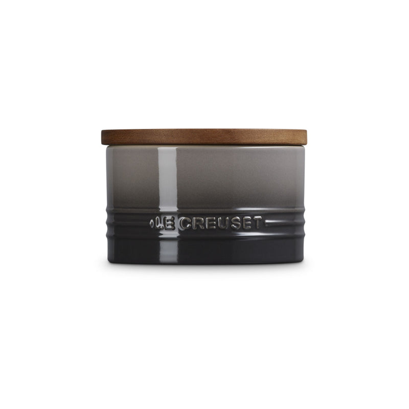 Le Creuset Stoneware Signature Storage Jar with Wooden Lid 470ml Flint