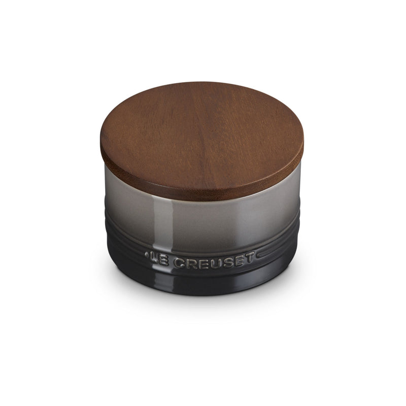 Le Creuset Stoneware Signature Storage Jar with Wooden Lid 470ml Flint