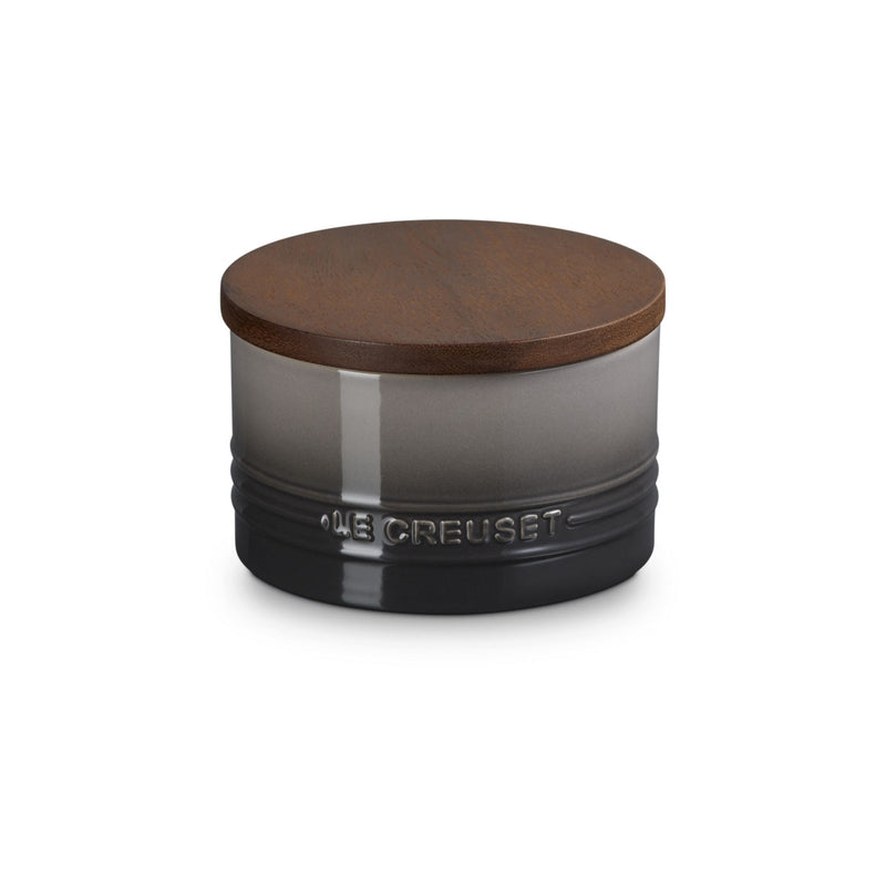 Le Creuset Stoneware Signature Storage Jar with Wooden Lid 470ml Flint