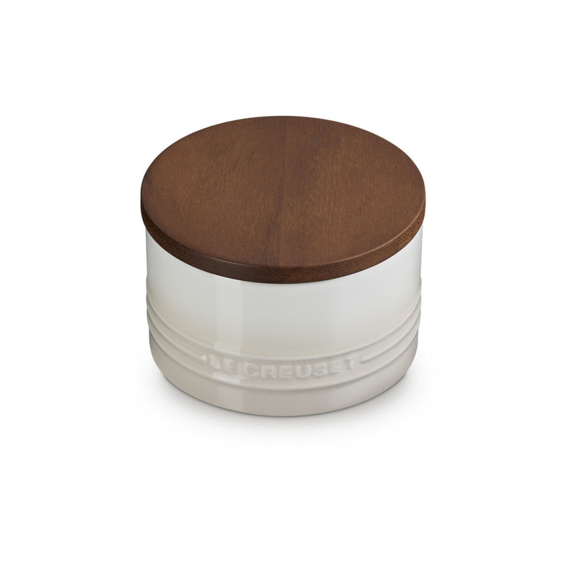 Le Creuset Stoneware Signature Storage Jar with Wooden Lid 470ml Meringue