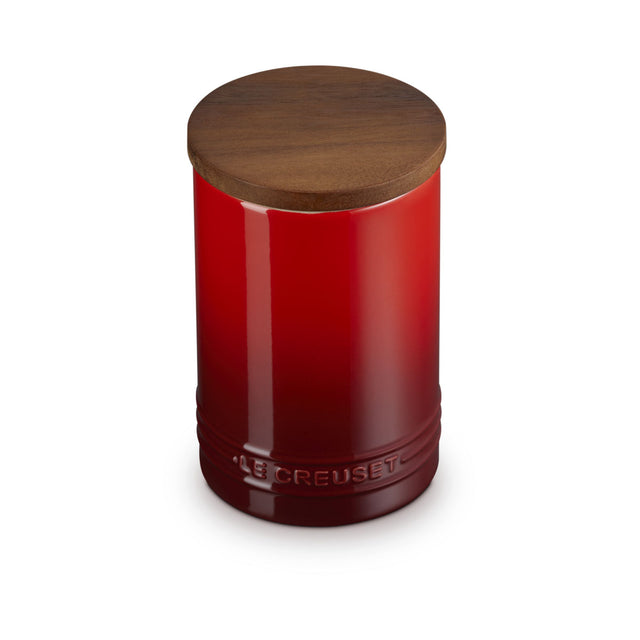 Le Creuset Stoneware Signature Storage Jar with Wooden Lid 770ml Cerise