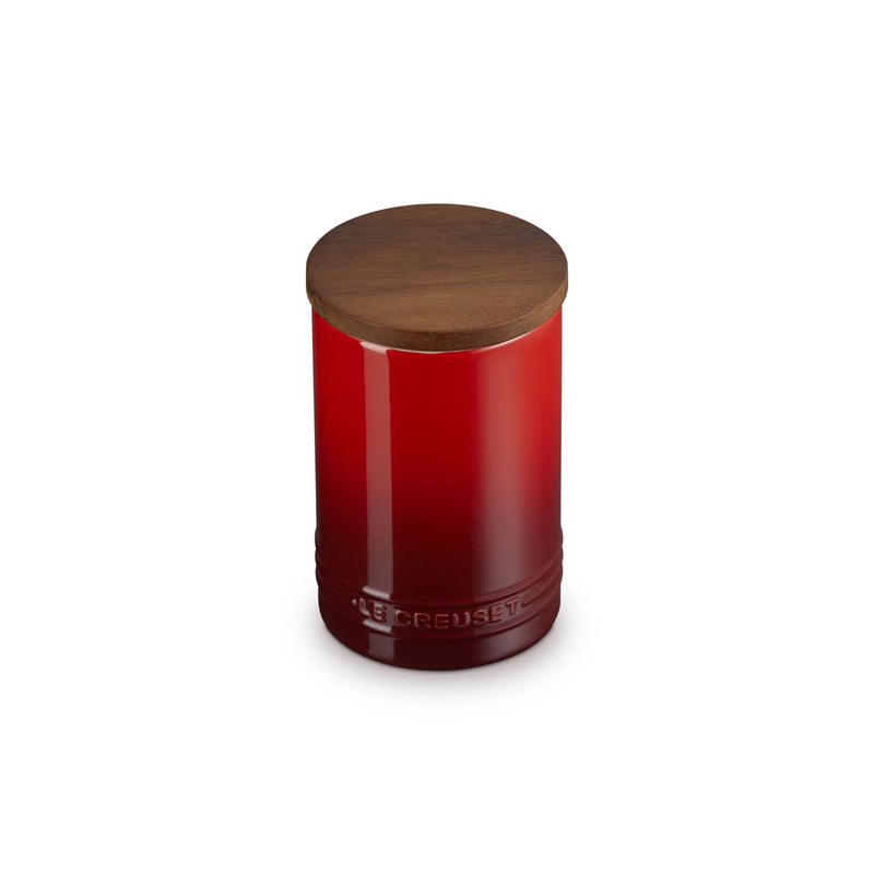 Le Creuset Stoneware Signature Storage Jar with Wooden Lid 770ml Cerise