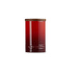 Le Creuset Stoneware Signature Storage Jar with Wooden Lid 770ml Cerise