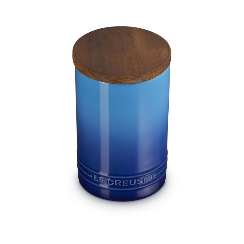 Le Creuset Stoneware Signature Storage Jar with Wooden Lid 770ml Azure