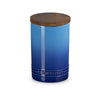 Le Creuset Stoneware Signature Storage Jar with Wooden Lid 770ml Azure
