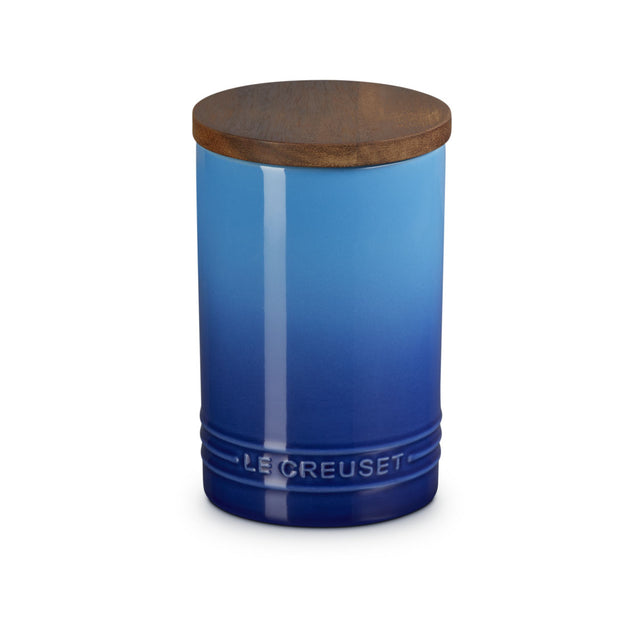 Le Creuset Stoneware Signature Storage Jar with Wooden Lid 770ml Azure