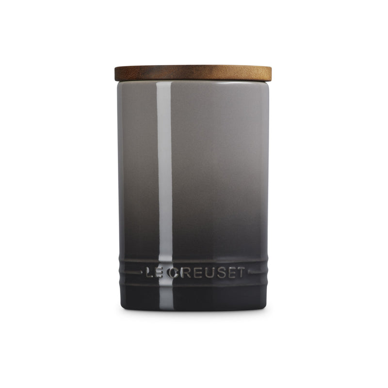Le Creuset Stoneware Signature Storage Jar with Wooden Lid 770ml Flint