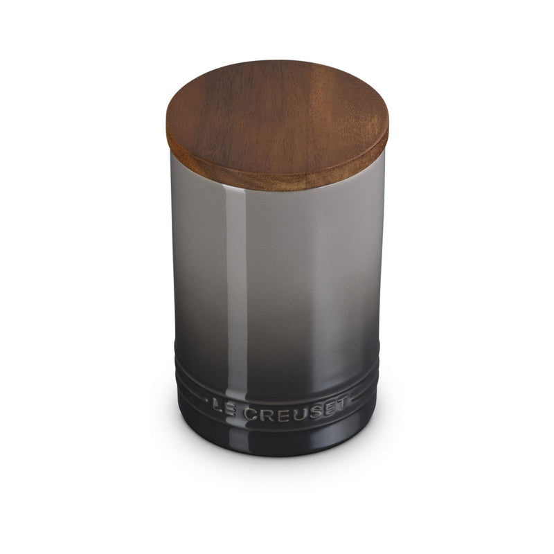 Le Creuset Stoneware Signature Storage Jar with Wooden Lid 770ml Flint