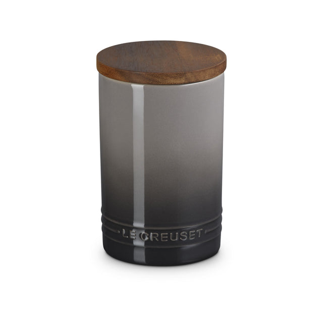 Le Creuset Stoneware Signature Storage Jar with Wooden Lid 770ml Flint
