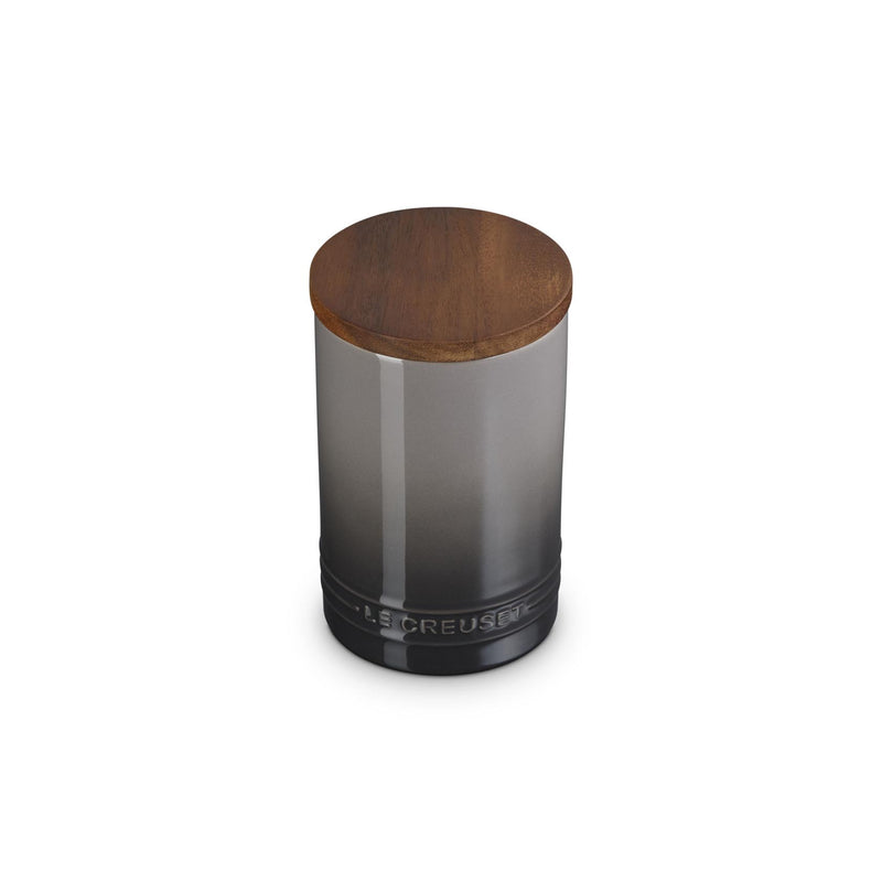 Le Creuset Stoneware Signature Storage Jar with Wooden Lid 770ml Flint