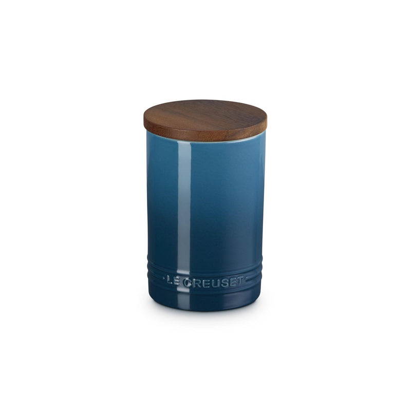 Le Creuset Stoneware Signature Storage Jar with Wooden Lid 770ml Deep Teal