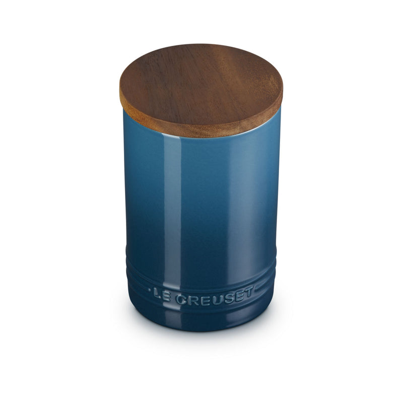 Le Creuset Stoneware Signature Storage Jar with Wooden Lid 770ml Deep Teal