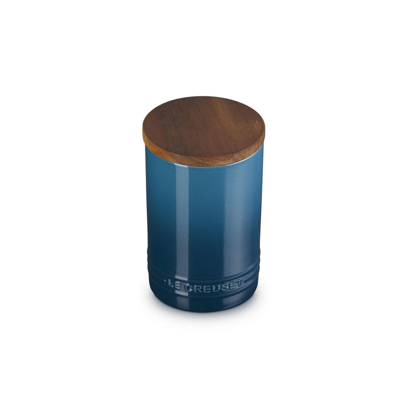 Le Creuset Stoneware Signature Storage Jar with Wooden Lid 770ml Deep Teal