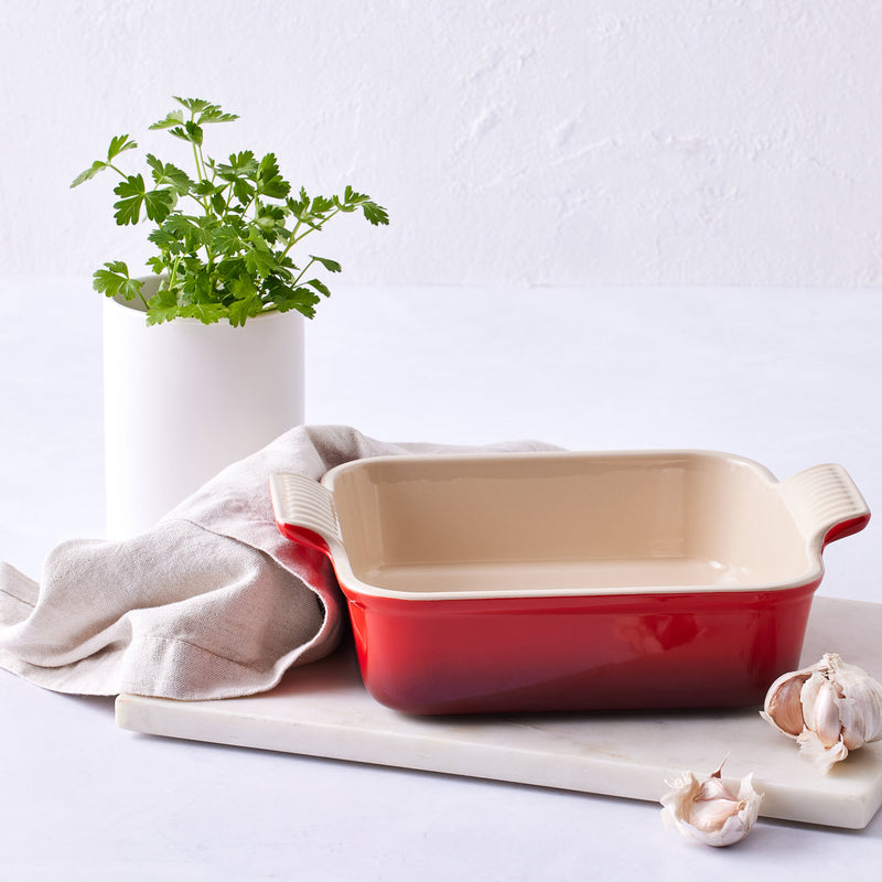 Le Creuset Stoneware Heritage Rectangular Dish 19cm Cerise
