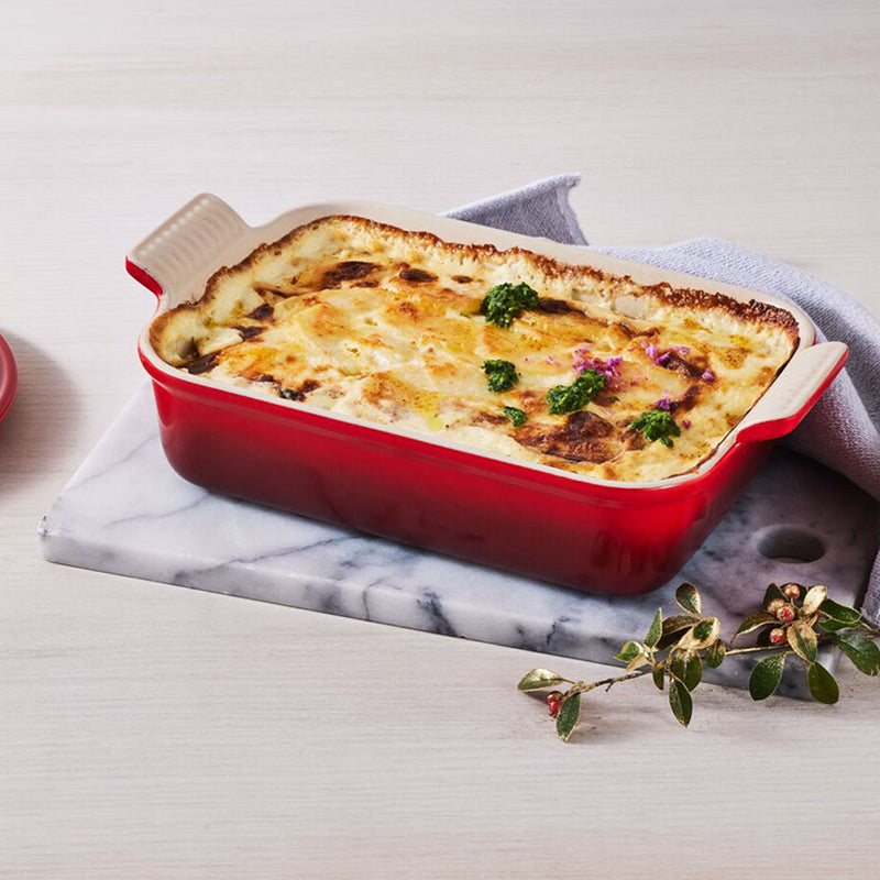 Le Creuset Stoneware Heritage Rectangular Dish 19cm Cerise