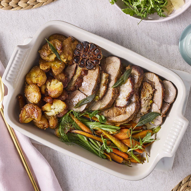Le Creuset Stoneware Heritage Rectangular Dish 19cm Sea Salt