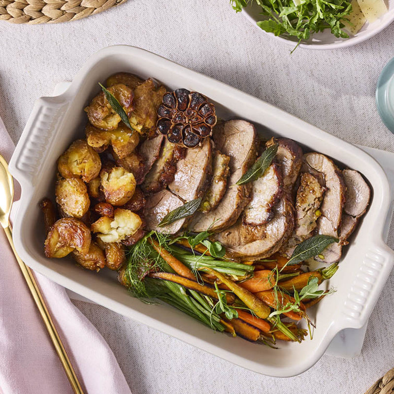 Le Creuset Stoneware Heritage Rectangular Dish 32cm Sea Salt