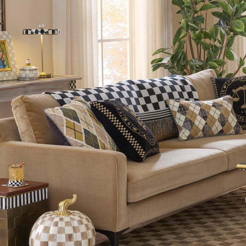 Mackenzie-Childs Black & White Check Throw