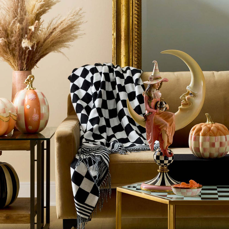 Mackenzie-Childs Black & White Check Throw