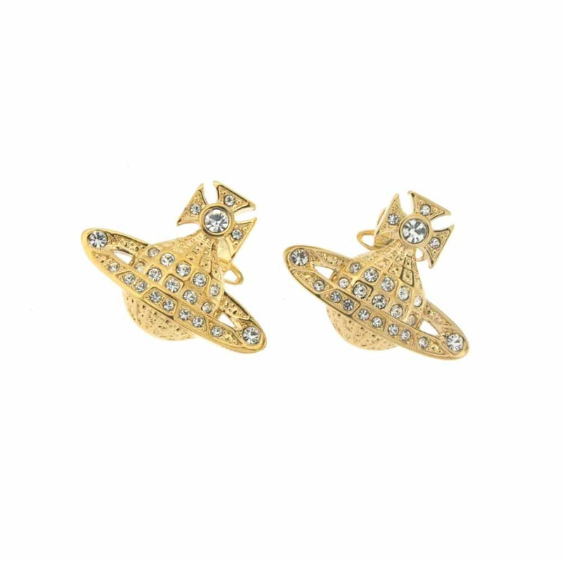 Vivienne Westwood Minnie Bas Relief Earrings, Gold Plated