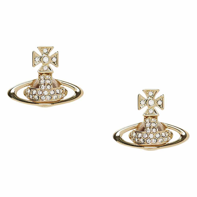 Vivienne Westwood Sorada Bas Relief Orb Earrings, Gold Plated