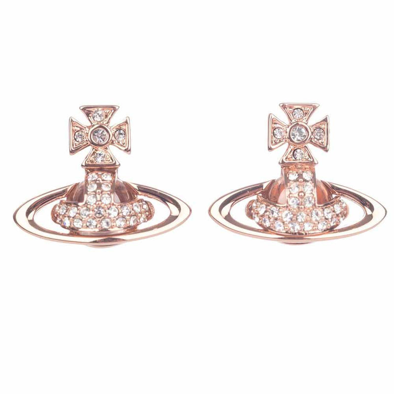 Vivienne Westwood Sorada Bas Relief Orb Earrings, Rose Gold Plated