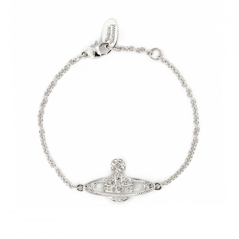 Vivienne Westwood Mini Bas Relief Chain Bracelet, Rhodium Plated
