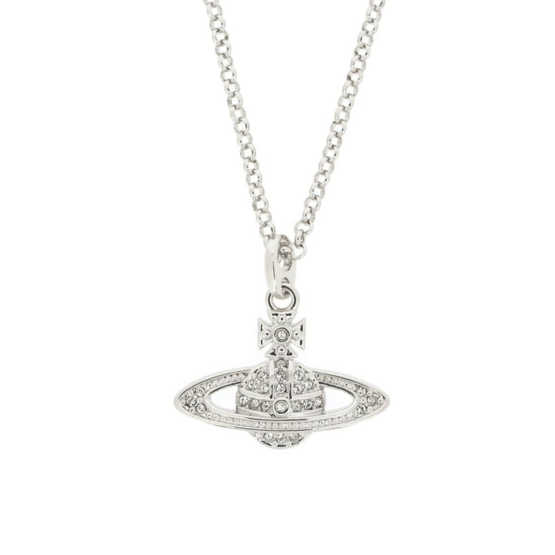 Vivienne Westwood Mini Bas Relief Pendant, Rhodium Plated
