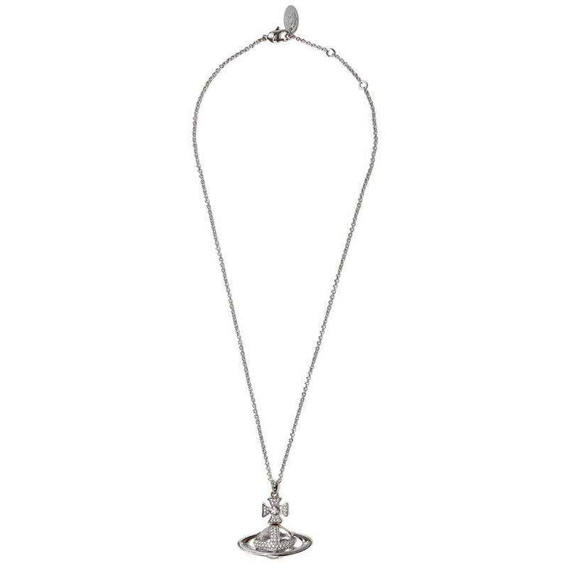 Vivienne Westwood Sorada Bas Relief Orb Pendant, Rhodium Plated